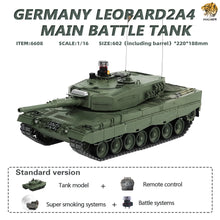 Afbeelding in Gallery-weergave laden, HOOEN 1/16 German Leopard2A4 L2A4 Main Battle Tank RTR 6608