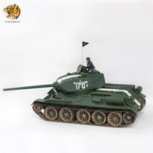 Laden Sie das Bild in den Galerie-Viewer, HOOBEN 1/10 T-34/85 Soviet Medium Tank T34 RTR Pure Green 6774(Sold out, pre-order)
