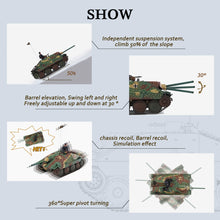 Laden Sie das Bild in den Galerie-Viewer, HOOBEN 1/10 RTR German Hetzer Jagdpanzer Master Painting Light Army Battle Tank 6755