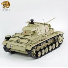 Load image into Gallery viewer, HOOBEN German 1/10 Panzer III J Medium Tank Pz.Kpfw. III Ausf. J-1 RTR World War II Panzerkampfwagen III  Armoured Fighting Vehicles 6735