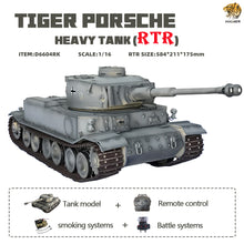 Laden Sie das Bild in den Galerie-Viewer, HOOBEN 1/16  TigerP Tiger Porsche RC Tank KIT 6604