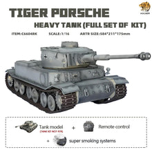 Laden Sie das Bild in den Galerie-Viewer, HOOBEN 1/16  TigerP Tiger Porsche RC Tank KIT 6604