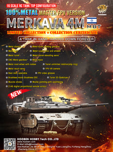 HOOBEN 1/16 FULL METAL Merkava Israel Main Battle Tank RC RTR Military Army Tanks Model 6617