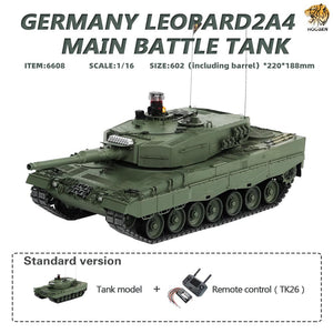 HOOEN 1/16 German Leopard2A4 L2A4 Main Battle Tank RTR 6608