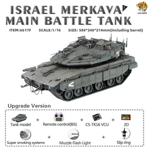 HOOBEN 1/16 Merkava IDF Main Battle Tank RC RTR Military Army Tanks Model 6617