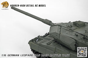 HOOEN 1/16 German Leopard2A6 L2A6 Main Battle Tank RTR 6666