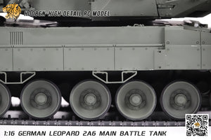 HOOEN 1/16 German Leopard2A6 L2A6 Main Battle Tank RTR 6666