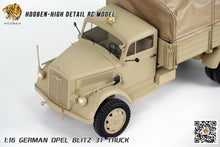 Laden Sie das Bild in den Galerie-Viewer, Hooben 1/16 OPEL Blitz WWII German 3T Medium-Duty Truck RC Model RTR NO. S6809F
