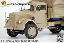 Laden Sie das Bild in den Galerie-Viewer, Hooben 1/16 OPEL Blitz WWII German 3T Medium-Duty Truck RC Model RTR NO. S6809F
