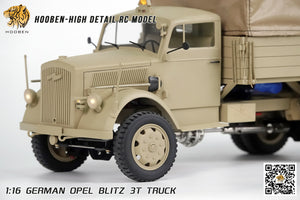 Hooben 1/16 OPEL Blitz WWII German 3T Medium-Duty Truck RC Model RTR NO. S6809F