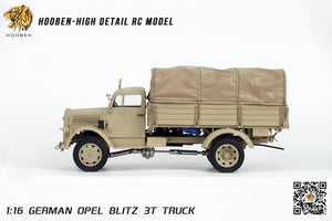 Hooben 1/16 OPEL Blitz WWII German 3T Medium-Duty Truck RC Model RTR NO. S6809F