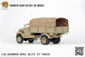 Hooben 1/16 OPEL Blitz WWII German 3T Medium-Duty Truck RC Model RTR NO. S6809F