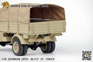 Hooben 1/16 OPEL Blitz WWII German 3T Medium-Duty Truck RC Model RTR NO. S6809F