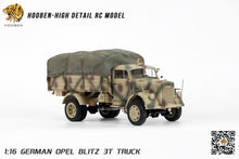 Laden Sie das Bild in den Galerie-Viewer, Hooben 1/16 OPEL Blitz WWII German 3T Medium-Duty Truck RC Model RTR NO. S6809F
