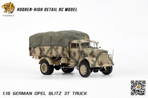 Hooben 1/16 OPEL Blitz WWII German 3T Medium-Duty Truck RC Model RTR NO. S6809F