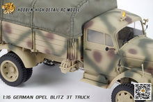 Laden Sie das Bild in den Galerie-Viewer, Hooben 1/16 OPEL Blitz WWII German 3T Medium-Duty Truck RC Model RTR NO. S6809F
