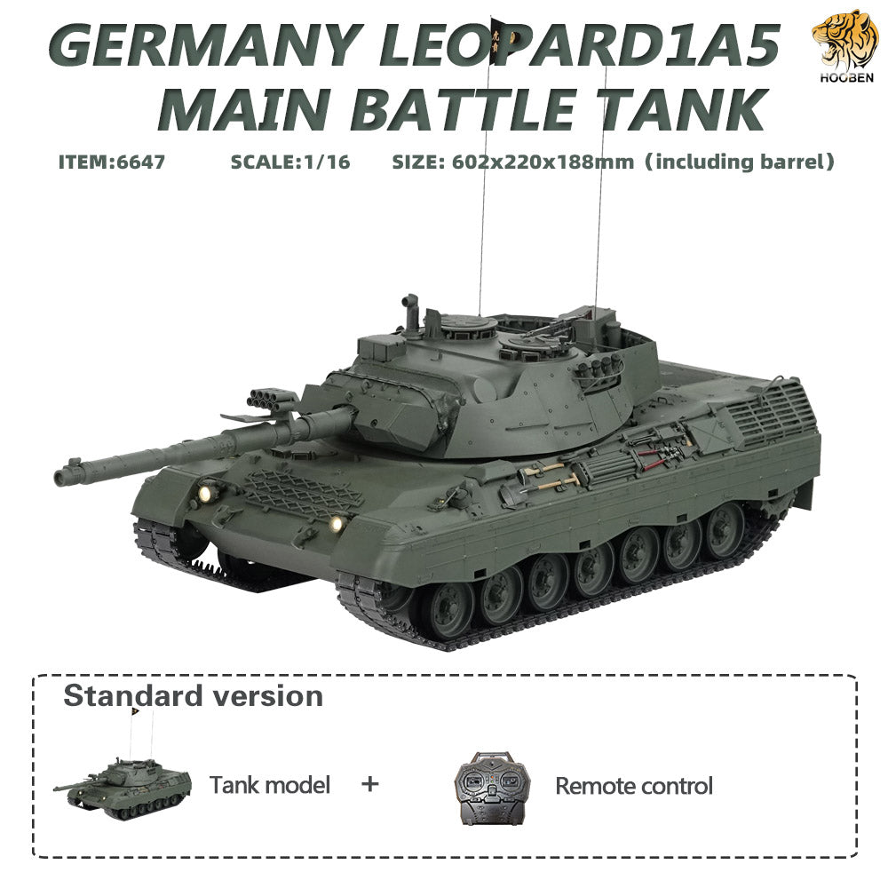 HOOEN 1/16 German Leopard 1A5 L1A5 Main Battle Tank RTR 6647