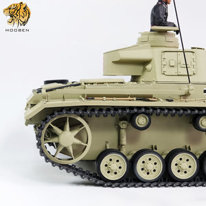 HOOBEN German 1/10 Panzer III J Medium Tank Pz.Kpfw. III Ausf. J-1 RTR World War II Panzerkampfwagen III  Armoured Fighting Vehicles 6735