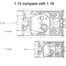 Cargar imagen en el visor de la galería, HOOBEN 1:10 RC RTR TANK Tiger I Late Production Michael Wittmann Heavy Tank WORLD WAR II Master Painting Camouflage &amp; Zimmerit 6619
