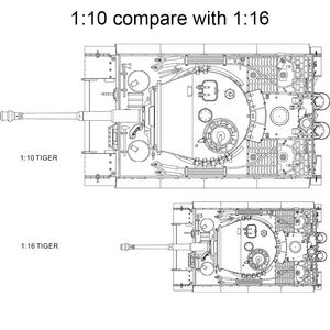 HOOBEN 1:10 RC RTR TANK Tiger I Late Production Michael Wittmann Heavy Tank WORLD WAR II Master Painting Camouflage & Zimmerit 6619