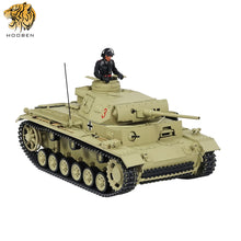 Cargar imagen en el visor de la galería, HOOBEN German 1/10 Panzer III J Medium Tank Pz.Kpfw. III Ausf. J-1 RTR World War II Panzerkampfwagen III  Armoured Fighting Vehicles 6735
