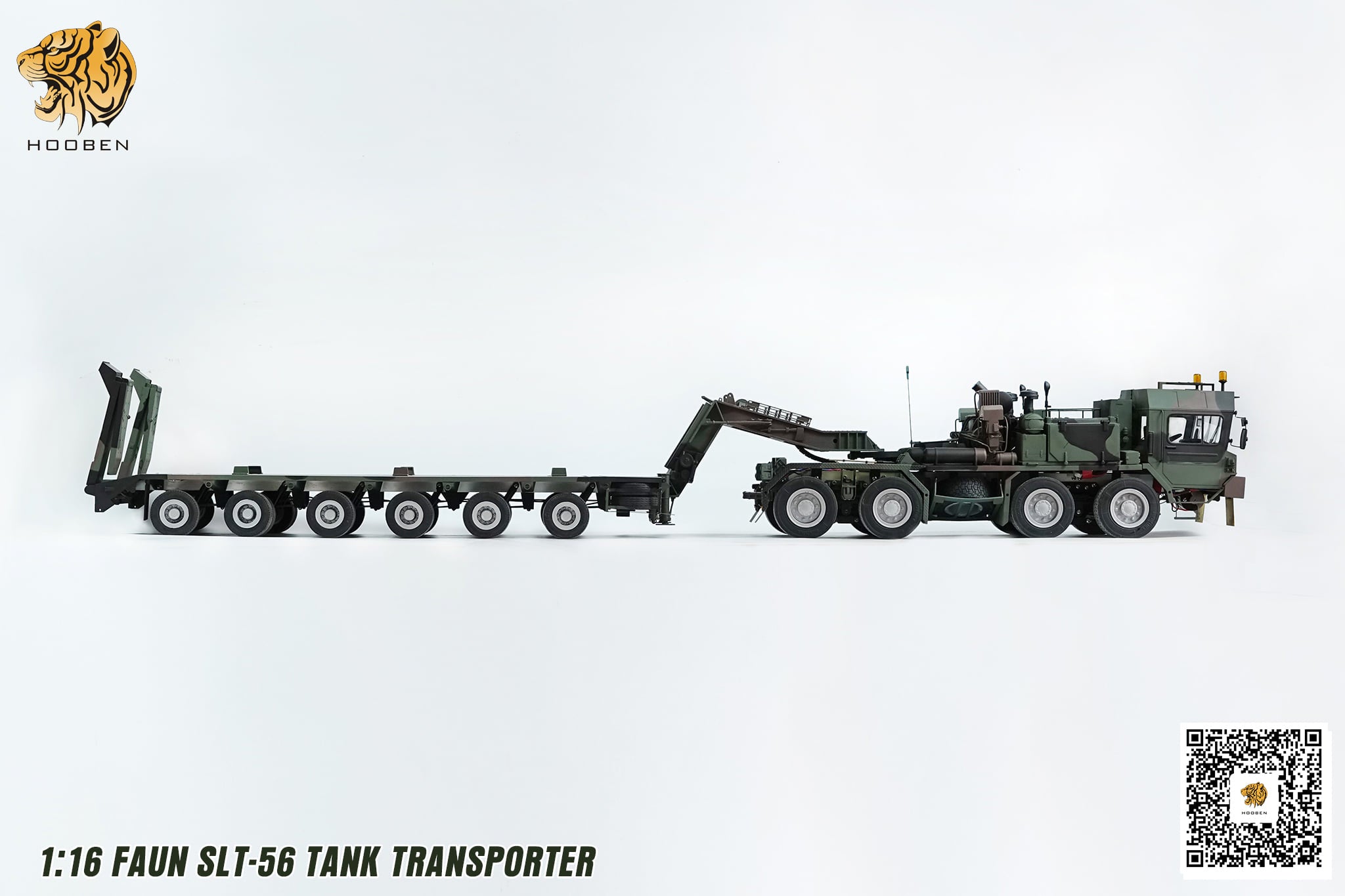 Hooben 1/16 RC Model RTR Faun slt-56 Tank Transporter S6803F