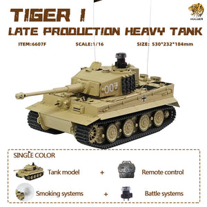 HOOBEN 1/16 German Tiger 1 Late Michael Wittmann Tank RC RTR 6607