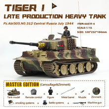 Load image into Gallery viewer, HOOBEN 1/16 German Tiger 1 Late Michael Wittmann Tank RC RTR 6607
