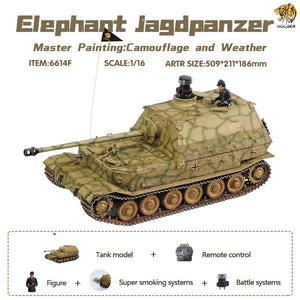 HOOBEN 1/16 German Elefant Jagdpanzer Ferdinand Heavy Tank 6614