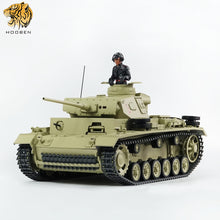 Cargar imagen en el visor de la galería, HOOBEN German 1/10 Panzer III J Medium Tank Pz.Kpfw. III Ausf. J-1 RTR World War II Panzerkampfwagen III  Armoured Fighting Vehicles 6735
