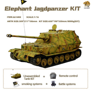 HOOBEN 1/16 German Elefant Jagdpanzer Ferdinand Heavy Tank 6614