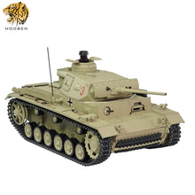 Afbeelding in Gallery-weergave laden, HOOBEN German 1/10 Panzer III J Medium Tank Pz.Kpfw. III Ausf. J-1 RTR World War II Panzerkampfwagen III  Armoured Fighting Vehicles 6735
