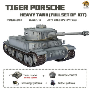 HOOBEN 1/16  TigerP Tiger Porsche RC Tank KIT 6604