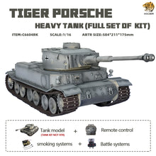 画像をギャラリービューアに読み込む, HOOBEN 1/16  TigerP Tiger Porsche RC Tank KIT 6604
