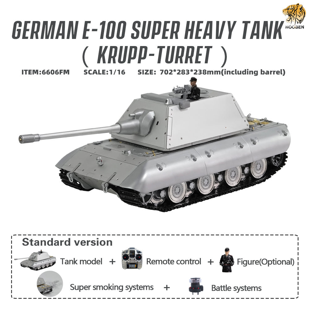 HOOBEN German 1/16 E100 Krupp Turret Panzerkampfwagen E-100 Gerät 383 TG-01 super-heavy tank World War II 6606