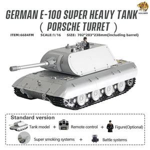 HOOBEN German 1/16 E100 Porsche Turret Super Heavy Tank Panzerkampfwagen E-100 Gerät 383 TG-01 World War II 6684
