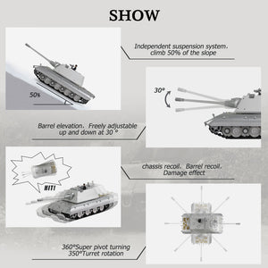 HOOBEN German 1/16 E100 Krupp Turret Panzerkampfwagen E-100 Gerät 383 TG-01 super-heavy tank World War II 6606