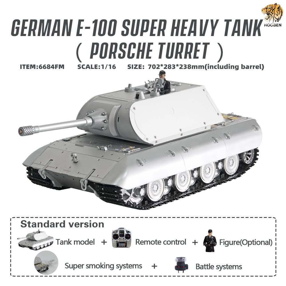 HOOBEN German 1/16 E100 Krupp Turret Panzerkampfwagen E-100 Gerät 383 TG-01 super-heavy tank World War II 6606