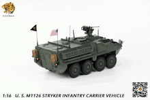 Laden Sie das Bild in den Galerie-Viewer, HOOBEN 1/16 M1126 Infantry Carrier Vehicle Armored Car Tank Model
