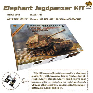 HOOBEN 1/16 German Elefant Jagdpanzer Ferdinand Heavy Tank 6614