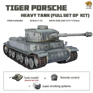 HOOBEN 1/16  TigerP Tiger Porsche RC Tank KIT 6604