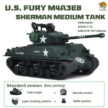 Afbeelding in Gallery-weergave laden, HOOBEN 1/16 US FURY M4A3E8 Sherman Medium Tank 6603
